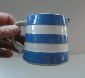 Small 1960s Judith Onions TG Green Cornishware Milk Jug or Creamer. 3 1/8 inches