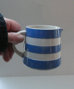 Small 1960s Judith Onions TG Green Cornishware Milk Jug or Creamer. 3 1/8 inches