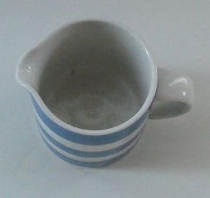 Small 1960s Judith Onions TG Green Cornishware Milk Jug or Creamer. 3 1/8 inches