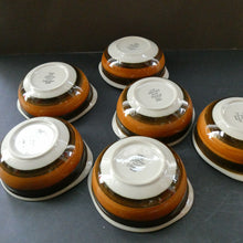 Load image into Gallery viewer,   1970s Marianne Westman Rorstrand Swedish Set of Six Pudding Bowls Annika Design
