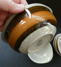 Load image into Gallery viewer,   1970s Marianne Westman Rorstrand Swedish Set of Six Pudding Bowls Annika Design
