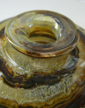 Load image into Gallery viewer, Isle of Wight Glass Perfume Bottle with Squat Ball Stopper Tortoiseshell Pattern
