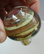 Load image into Gallery viewer, Isle of Wight Glass Perfume Bottle with Squat Ball Stopper Tortoiseshell Pattern
