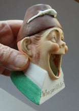 Load image into Gallery viewer, 1920s Schafer &amp; Vater Ashtray Match Holder. Who Said Ulster? 
