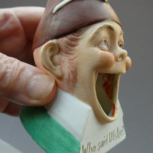 Load image into Gallery viewer, 1920s Schafer &amp; Vater Ashtray Match Holder. Who Said Ulster? 
