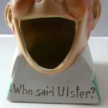 Load image into Gallery viewer, 1920s Schafer &amp; Vater Ashtray Match Holder. Who Said Ulster? 
