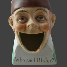 Load image into Gallery viewer, 1920s Schafer &amp; Vater Ashtray Match Holder. Who Said Ulster? 
