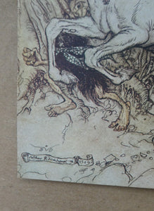 ARTHUR RACKHAM Illustrations. Rare Limited FIRST Edition (1909). SIGNED Copy of Undine