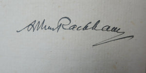 ARTHUR RACKHAM Illustrations. Rare Limited FIRST Edition (1909). SIGNED Copy of Undine