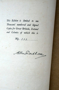 ARTHUR RACKHAM Illustrations. Rare Limited FIRST Edition (1909). SIGNED Copy of Undine