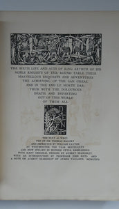 AUBREY BEARDSLEY: 1927 Rare Copy of the Morte d'Arthur. Lavishly Illustrated Volume (3rd Edition)