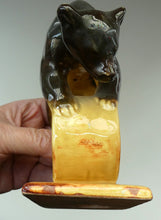 Load image into Gallery viewer, 1950s RUSSIAN Konakovo Majolica Acrobatic Bear - with 3NK (or Zeke / Zik mark). Made in the USSR
