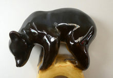 Load image into Gallery viewer, 1950s RUSSIAN Konakovo Majolica Acrobatic Bear - with 3NK (or Zeke / Zik mark). Made in the USSR
