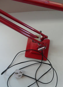 A 1950s Type 1227 RED Anglepoise Lamp by Herbert Terry & Sons, Redditch. ALL ORIGINAL