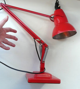 A 1950s Type 1227 RED Anglepoise Lamp by Herbert Terry & Sons, Redditch. ALL ORIGINAL