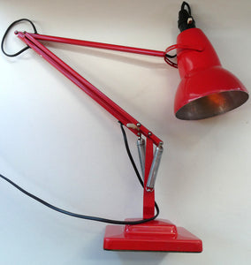 A 1950s Type 1227 RED Anglepoise Lamp by Herbert Terry & Sons, Redditch. ALL ORIGINAL