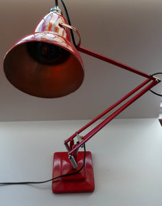 A 1950s Type 1227 RED Anglepoise Lamp by Herbert Terry & Sons, Redditch. ALL ORIGINAL