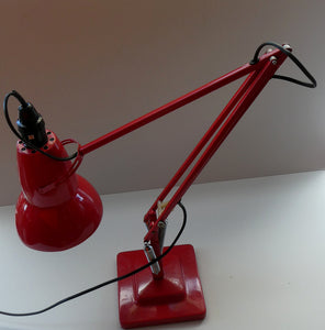 A 1950s Type 1227 RED Anglepoise Lamp by Herbert Terry & Sons, Redditch. ALL ORIGINAL