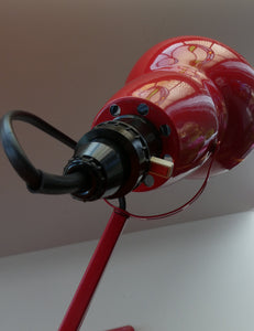 A 1950s Type 1227 RED Anglepoise Lamp by Herbert Terry & Sons, Redditch. ALL ORIGINAL
