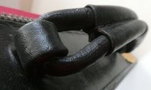 Load image into Gallery viewer, Vintage 1950s Thick Black Leather NORRIS LUGGAGE Small Travelling Case. With Original Old Cruise Labels
