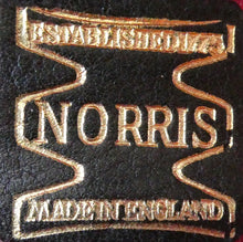 Load image into Gallery viewer, Vintage 1950s Thick Black Leather NORRIS LUGGAGE Small Travelling Case. With Original Old Cruise Labels
