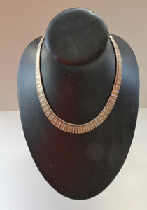 Vintage 1970s Italian STERLING SILVER Articulated Fringe Necklace. 16 3/4 inches