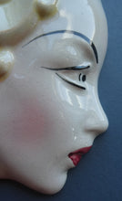 Load image into Gallery viewer, 1930s Cope &amp; Co Signed Wall Mask. Hollywood Glamour. Flapper Lady with Blonde Hair
