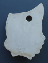 Load image into Gallery viewer, 1930s ART DECO Wall Mask by Cope &amp; Co. Girl with Dark Pink Bonnet and Black Ribbon
