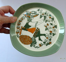 Load image into Gallery viewer, 1960s Norwegian PLATE by Figgjo Flint. Sicilia Design Featuring Girl with Grapes
