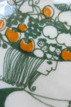 Load image into Gallery viewer, 1960s Norwegian PLATE by Figgjo Flint. Sicilia Design Featuring Girl with Grapes
