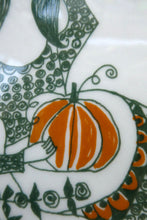 Load image into Gallery viewer, 1960s Norwegian  PLATE by Figgjo Flint (Sicilia Design) by Turi Gramstad. A Girl with Pumpkins
