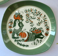 Load image into Gallery viewer, 1960s Norwegian PLATE by Figgjo Flint (Sicilia Design) by Turi Gramstad. A Girl with Pumpkins
