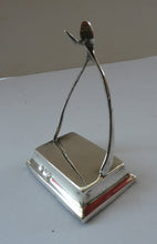 Load image into Gallery viewer, Rare Antique Edwardian SILVER Pocket Watch Stand. Wishbone Design. Hallmarked 1906
