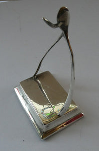 Rare Antique Edwardian SILVER Pocket Watch Stand. Wishbone Design. Hallmarked 1906
