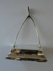 Rare Antique Edwardian SILVER Pocket Watch Stand. Wishbone Design. Hallmarked 1906