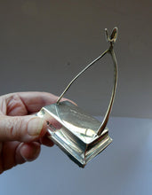 Load image into Gallery viewer, Rare Antique Edwardian SILVER Pocket Watch Stand. Wishbone Design. Hallmarked 1906
