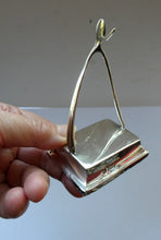 Load image into Gallery viewer, Rare Antique Edwardian SILVER Pocket Watch Stand. Wishbone Design. Hallmarked 1906
