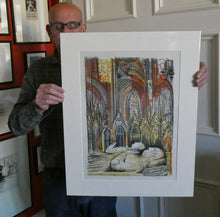 Load image into Gallery viewer, Humphrey Spender Pencil Signed Lithograph 1953 Westminster Abbey

