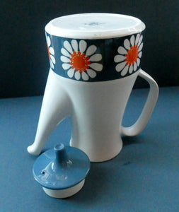 1970s DAISY Turi Design Coffee Pot. Daisy Pattern for Figgjo Flint, Norway