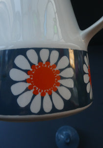 1970s DAISY Turi Design Coffee Pot. Daisy Pattern for Figgjo Flint, Norway