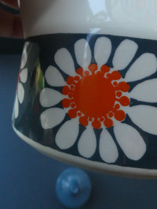 1970s DAISY Turi Design Coffee Pot. Daisy Pattern for Figgjo Flint, Norway