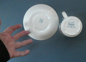 1970s DAISY Turi Design Smaller Cup and Saucer. Daisy Pattern for Figgjo Flint, Norway 