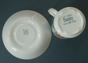1970s DAISY Turi Design Smaller Cup and Saucer. Daisy Pattern for Figgjo Flint, Norway 
