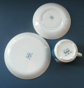 1970s DAISY Turi Design TRIO (Cup, Saucer and Side Plate). Daisy Pattern for Figgjo Flint, Norway