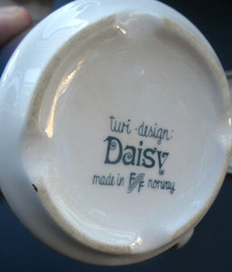 1970s DAISY Turi Design TRIO (Cup, Saucer and Side Plate). Daisy Pattern for Figgjo Flint, Norway