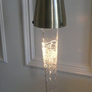 1960s Scandinavian Long Icicle Pendant Lamp. Atelje Engberg, Sweden