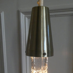 1960s Scandinavian Long Icicle Pendant Lamp. Atelje Engberg, Sweden