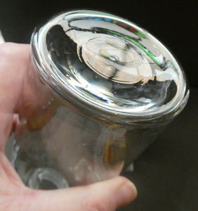 Larger Antique Clear Glass Chemist Bottle. TINCT: LOBEL: AETH with Original Foil Label and Lozenge Stopper