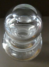 Load image into Gallery viewer, Large Antique Clear Glass Chemist Bottle. PULV: PUMICE: with Original Foil Label and Ball Stopper
