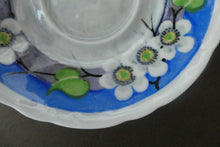 Load image into Gallery viewer, Vintage 1920s Hand Painted MAK MERRY: Cup and Saucer/ White Prunus on Blue
